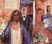 Edvard Munch Artist and his Model oil